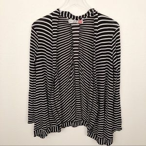 ZARA Basic Navy & White Stripe Cardigan Sz M